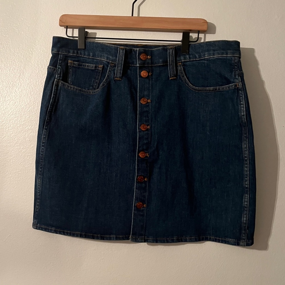 madewell jean skirt
